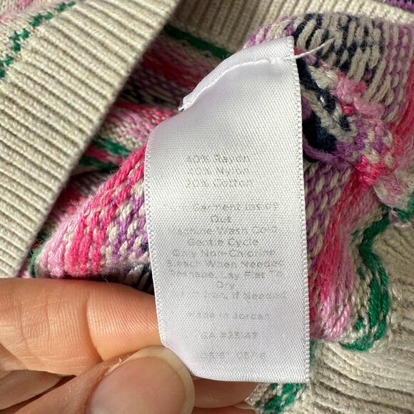 Talbots Fair Isle Knit Sweater Medium - Picture 3 of 5
